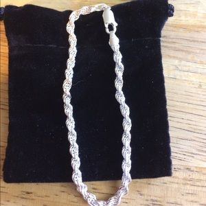 Giani Bernini Sterling Silver Rope Bracelet 7 1/2”